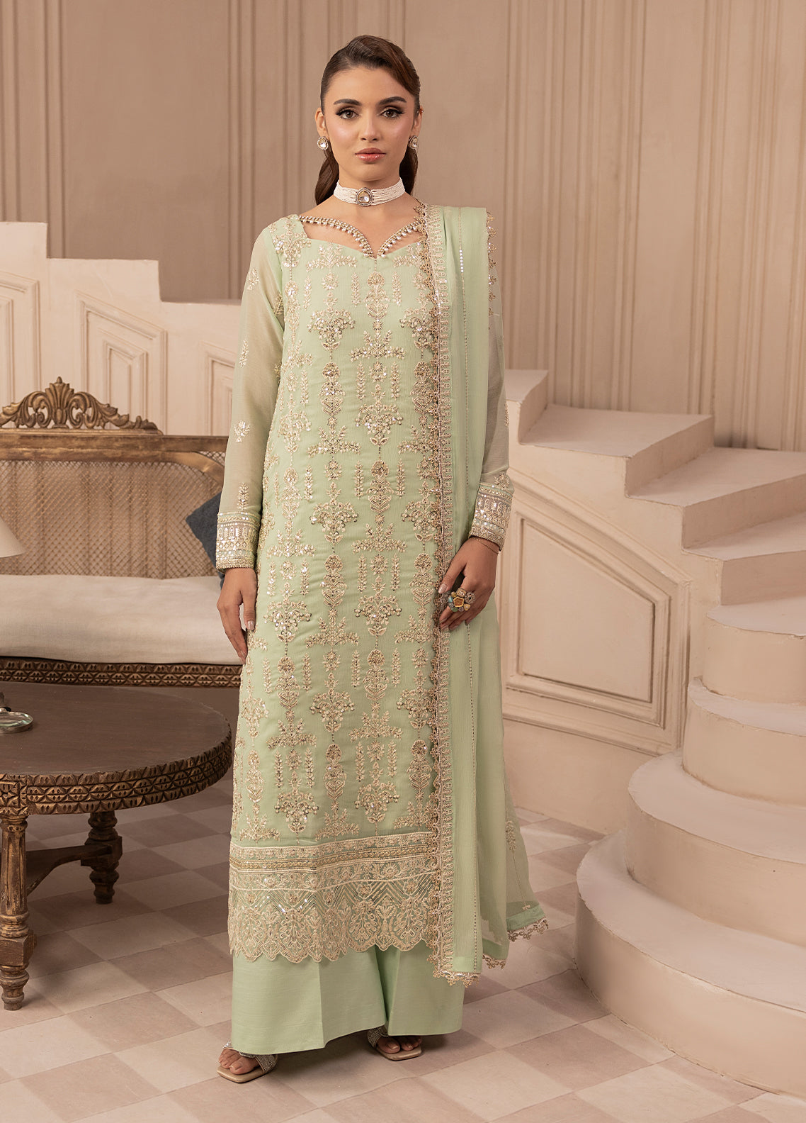 Elyssa by Sahane Unstitched Festive Chiffon Collection 2025 CT-19008 Cedra