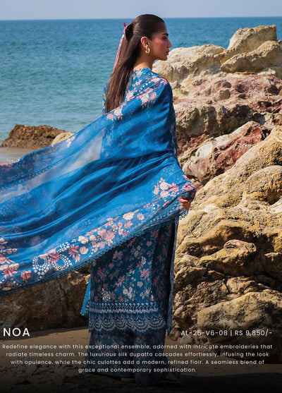 Endless by Afrozeh Embroidered Lawn Suits Unstitched 3 Piece AF25ES D-08 Noa