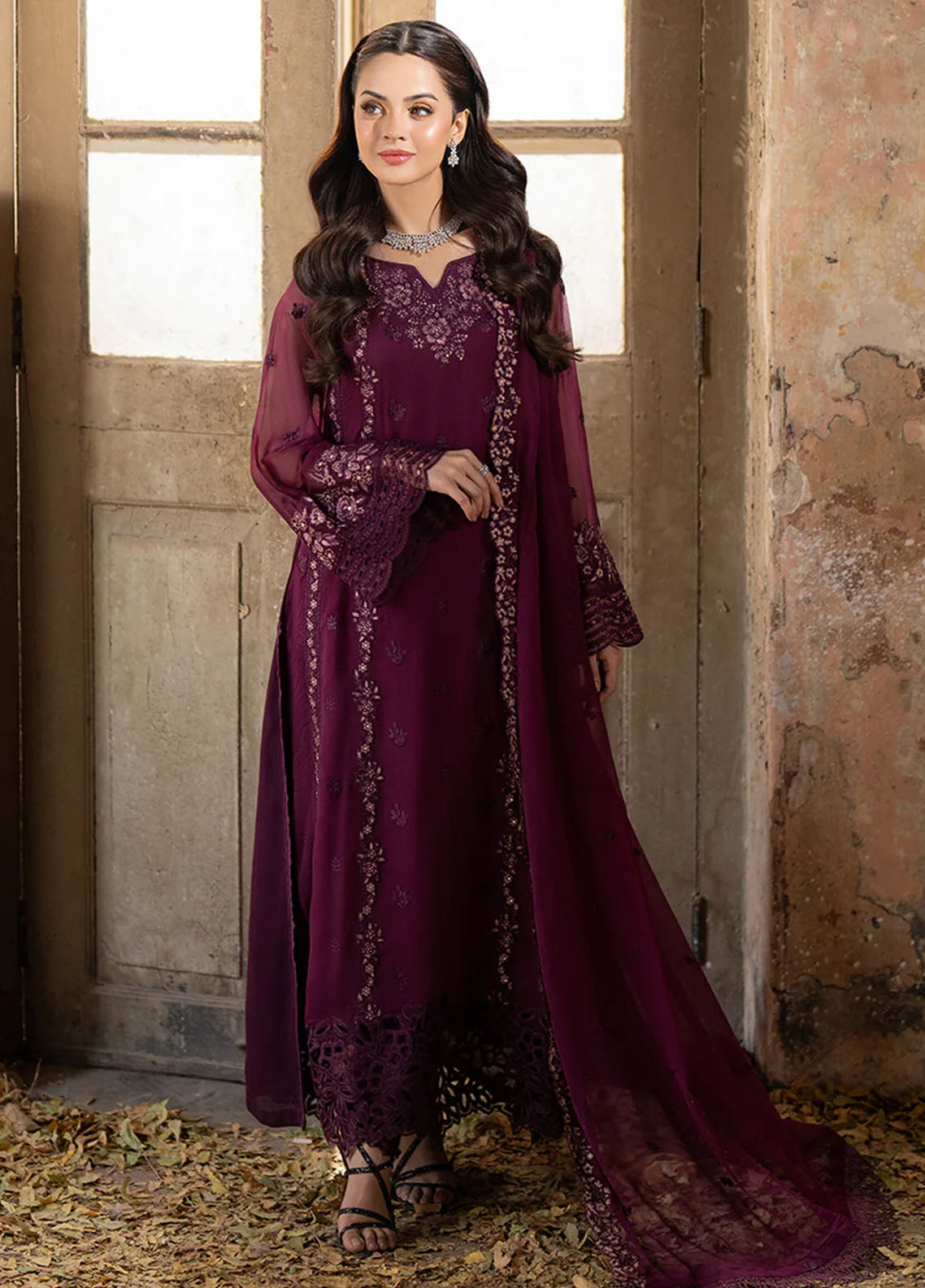 Ensembles By Azure Festive 3 Piece Collection 2025 I-01323 Merlot Grace