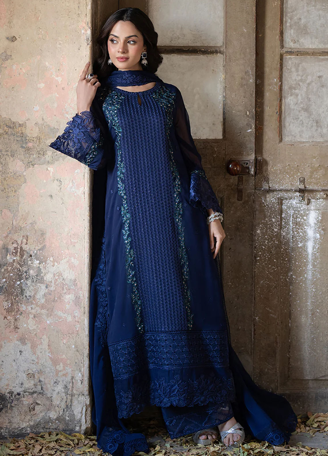 Ensembles By Azure Festive 3 Piece Collection 2025 I-01335 Serene Sapphire