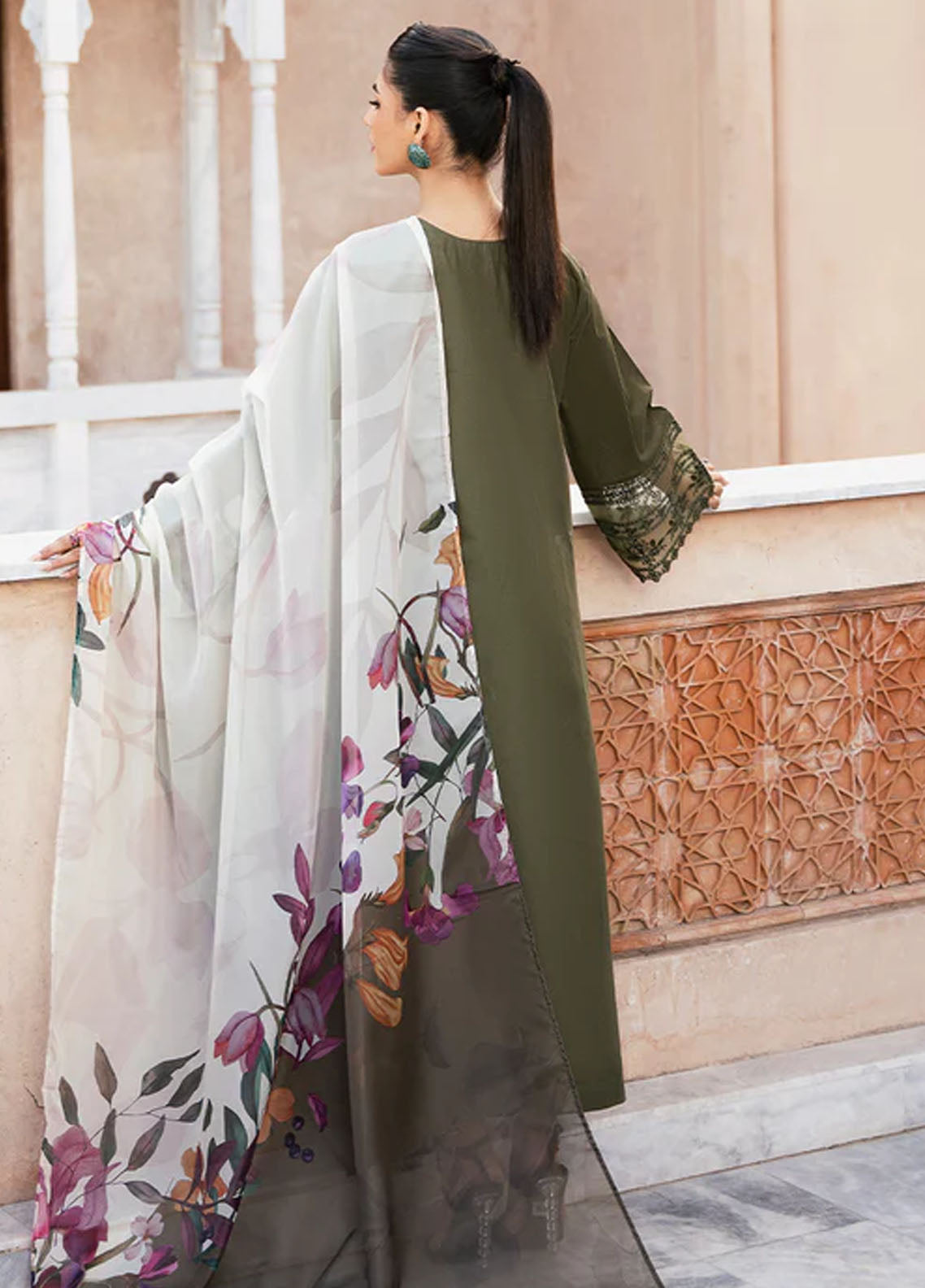 Esra Fashion Pret Embroidered Lawn 3 Piece Suit LX-24-10