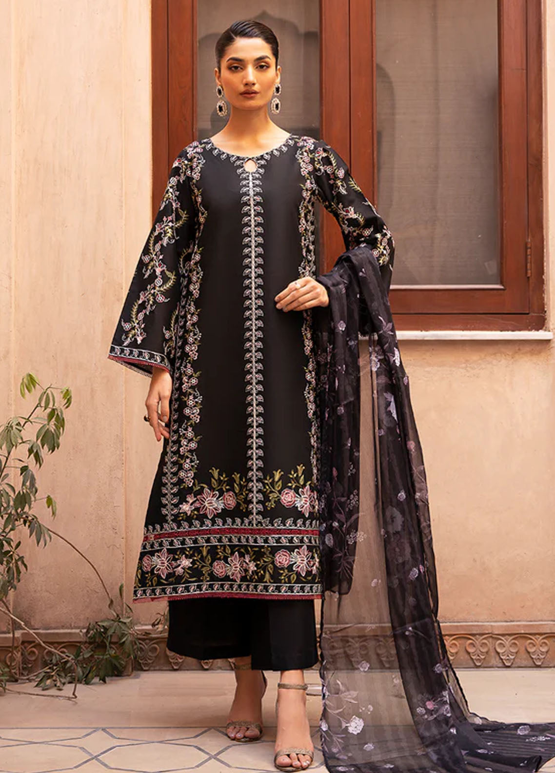 Esra Fashion Pret Embroidered Lawn 3 Piece Suit LX-24-15