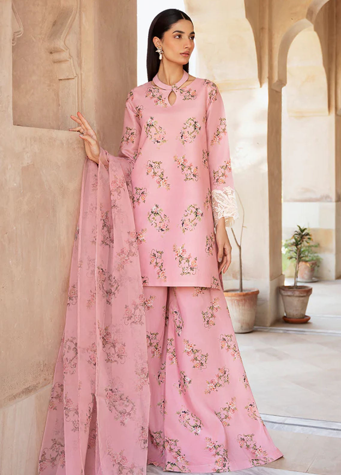 Esra Fashion Pret Embroidered Lawn 3 Piece Suit OE-24-01