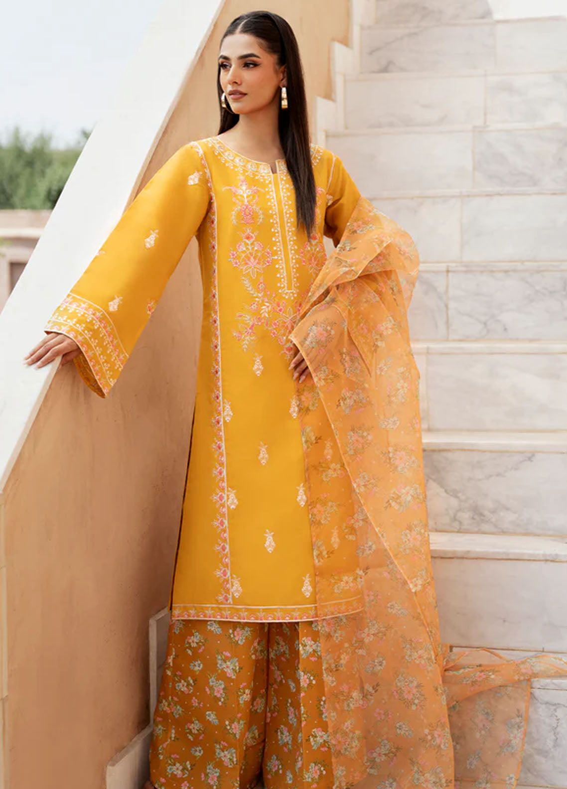 Esra Fashion Pret Embroidered Lawn 3 Piece Suit OE-24-06