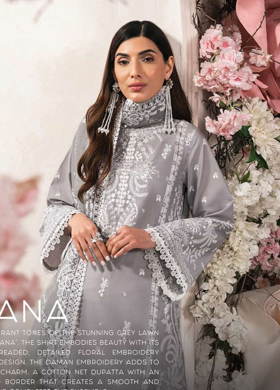 Eudora By Ayzel Luxury Lawn Collection 2024 D-01 Arana