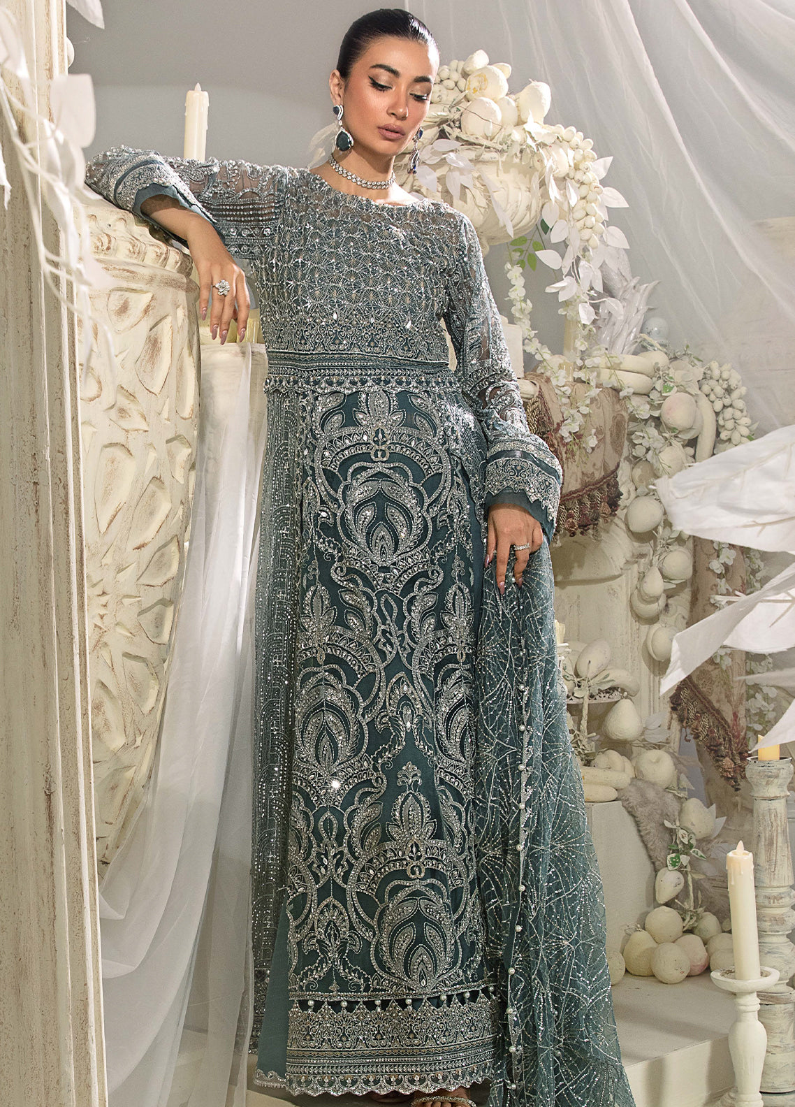 Evara By Elaf Embroidered Net Suit Unstitched 3 Piece EF24EF EFE-08 Nirvana - Formal Collection