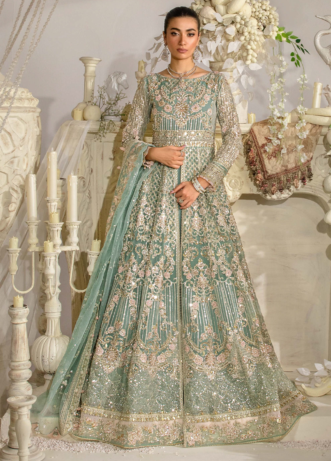 Evara By Elaf Embroidered Organza Suit Unstitched 3 Piece EF24EF EFE-02 Elsa - Formal Collection