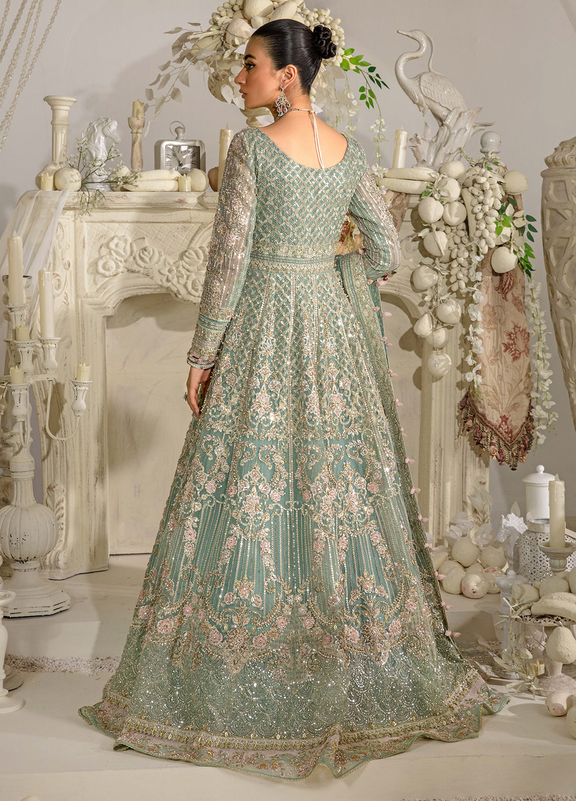 Evara By Elaf Embroidered Organza Suit Unstitched 3 Piece EF24EF EFE-02 Elsa - Formal Collection