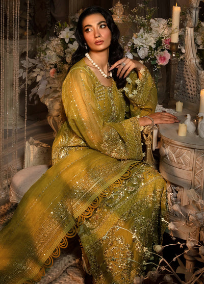 Evara By Elaf Embroidered Organza Suit Unstitched 3 Piece EF24EF EFE-03 Sunlit - Formal Collection