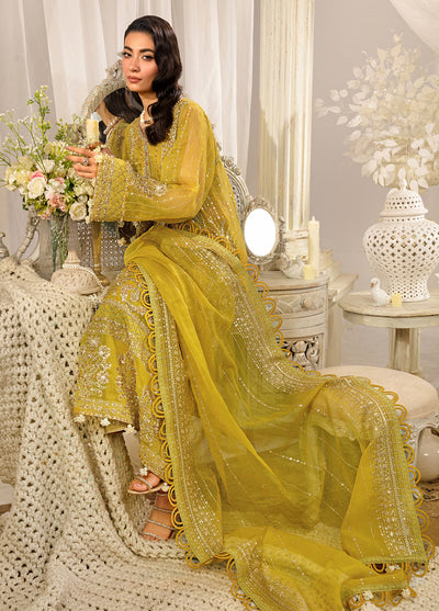 Evara By Elaf Embroidered Organza Suit Unstitched 3 Piece EF24EF EFE-03 Sunlit - Formal Collection