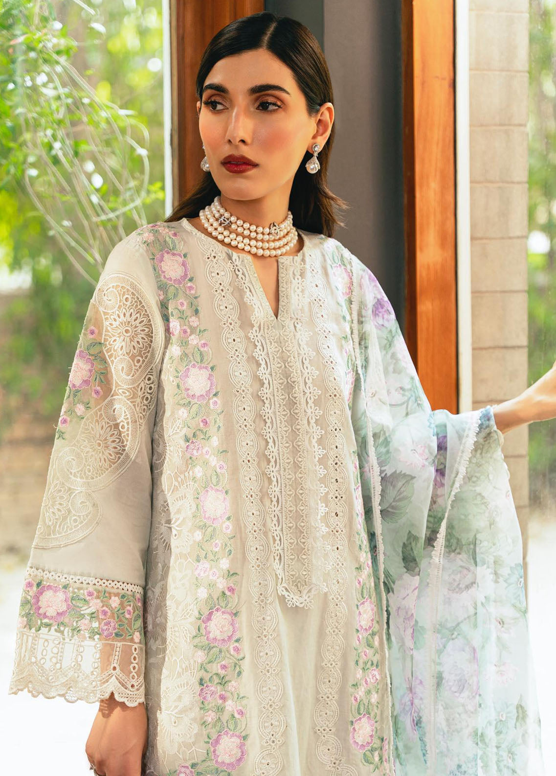 Saira Rizwan Pret Embroidered Lawn 3 Piece Suit SR23E Aria