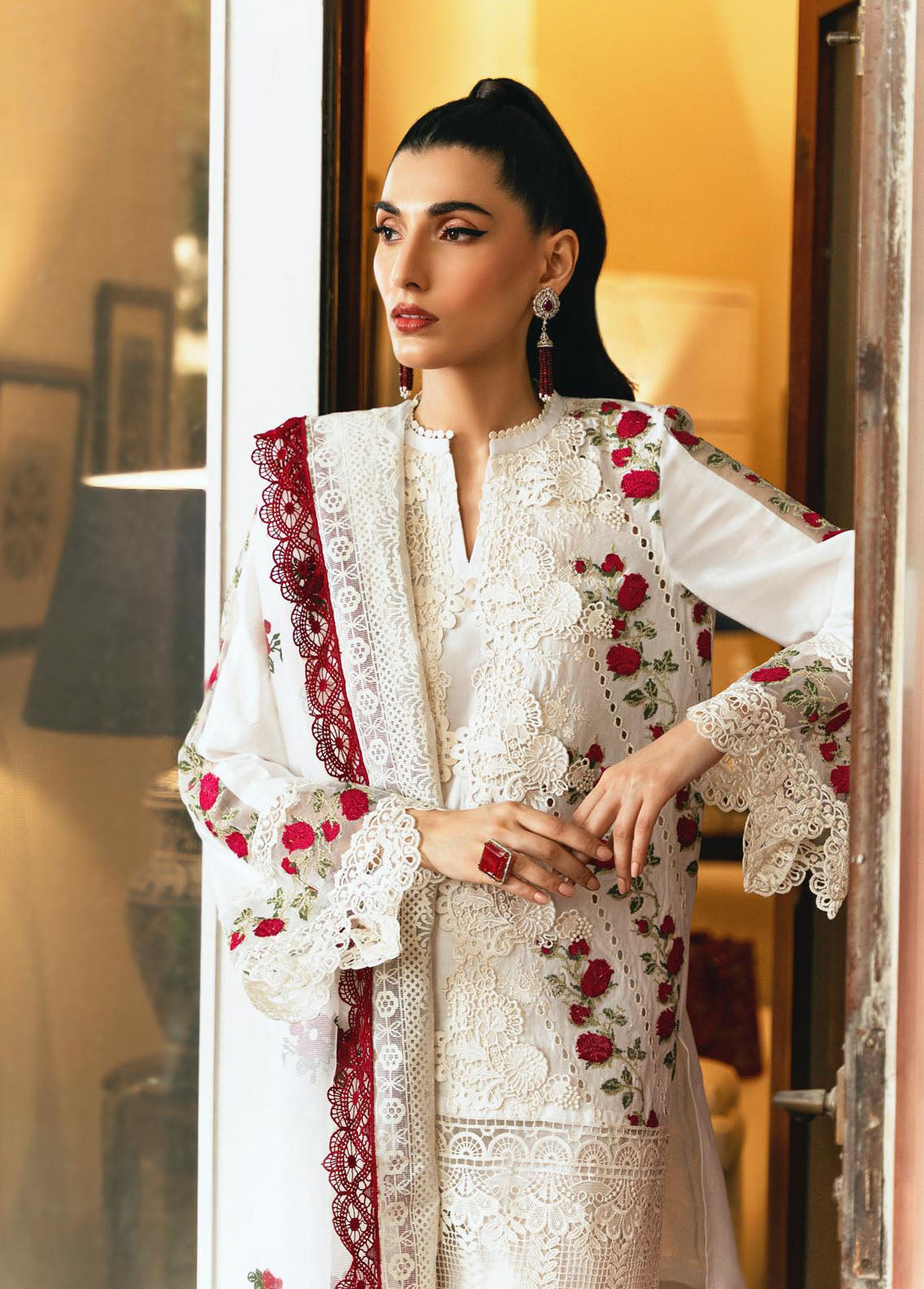 Saira Rizwan Pret Embroidered Lawn 3 Piece Suit SR23E Zaria