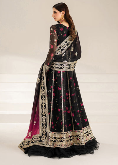 Fiorella by Farasha Embroidered Chiffon Suits Unstitched 3 Piece FSH25FF D-04 Fuchsia Night