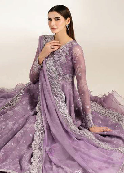 Fiorella by Farasha Embroidered Chiffon Suits Unstitched 3 Piece FSH25FF D-10 Violet Dream
