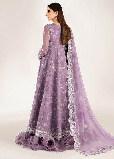 Fiorella by Farasha Embroidered Chiffon Suits Unstitched 3 Piece FSH25FF D-10 Violet Dream