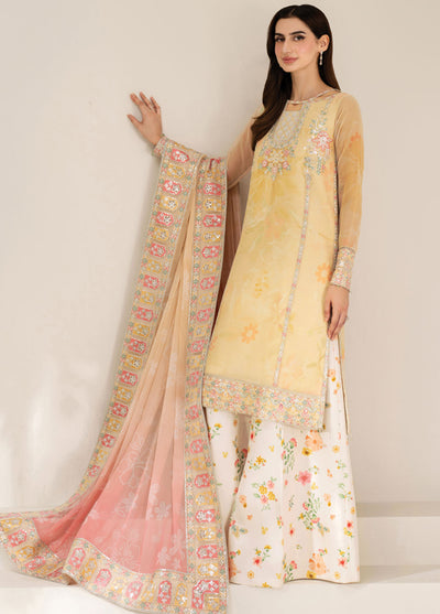 Fiorella by Farasha Embroidered Chiffon Suits Unstitched 3 Piece FSH25FF D-03 Floral Ray
