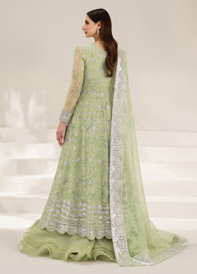 Fiorella by Farasha Embroidered Chiffon Suits Unstitched 3 Piece FSH25FF D-08 Sage Sparkle
