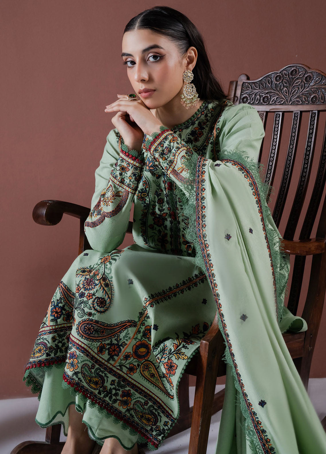 Faiza Faisal Unstitched Embroidered Winter Collection 2024 D-02 Ada