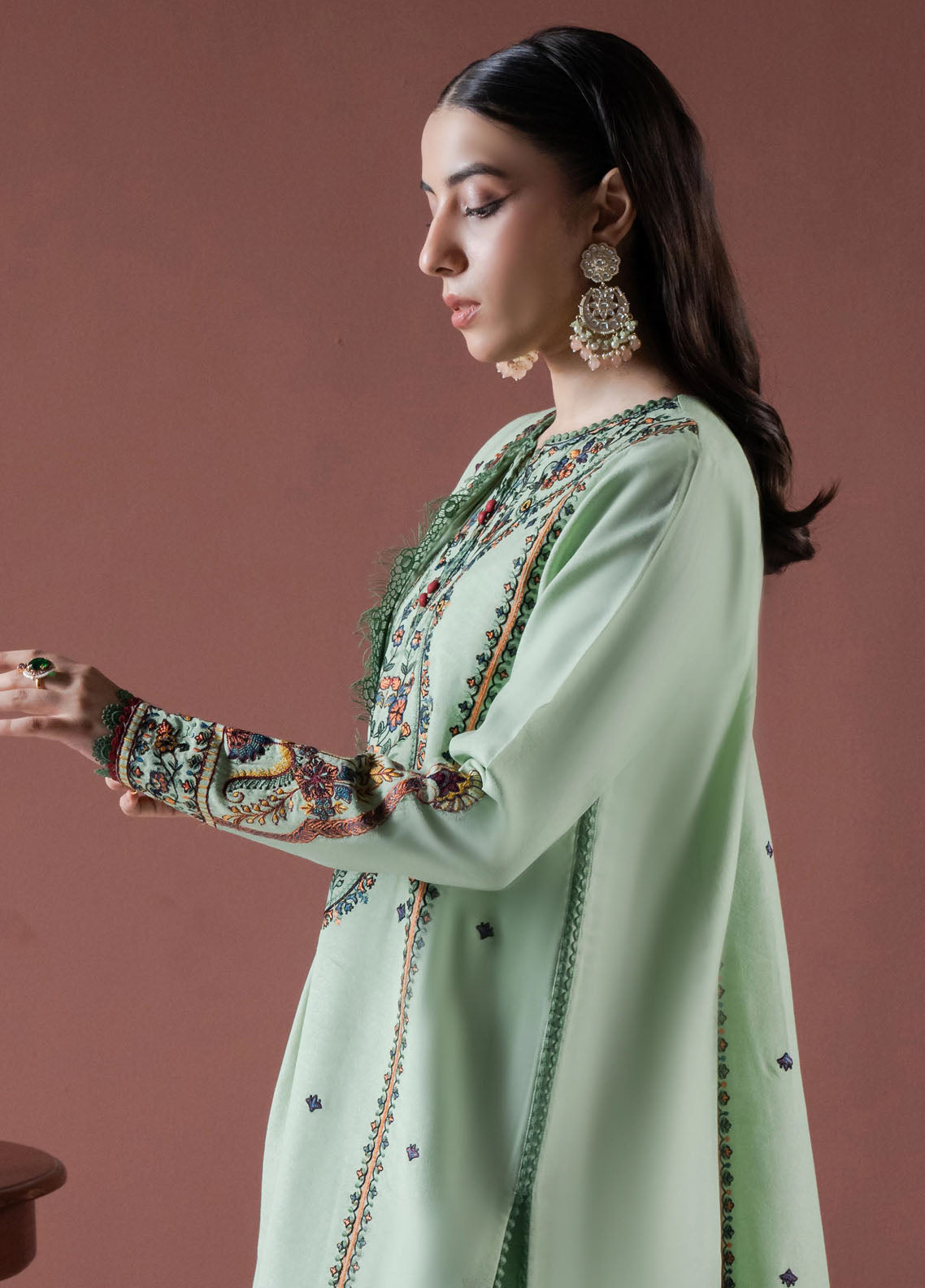 Faiza Faisal Unstitched Embroidered Winter Collection 2024 D-02 Ada