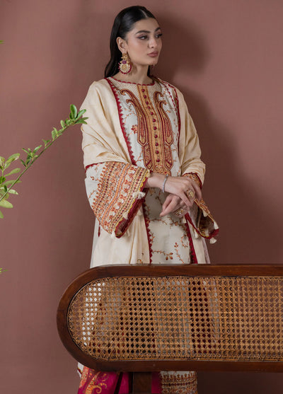 Faiza Faisal Unstitched Embroidered Winter Collection 2024 D-03 Elaaf