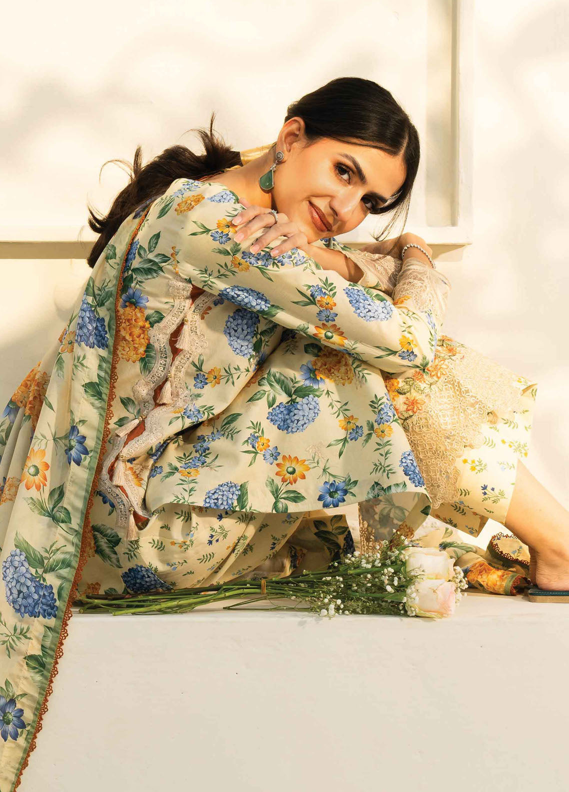 Faiza Faisal Embroidered Lawn Suits Unstitched 3 Piece FFX25P Anais