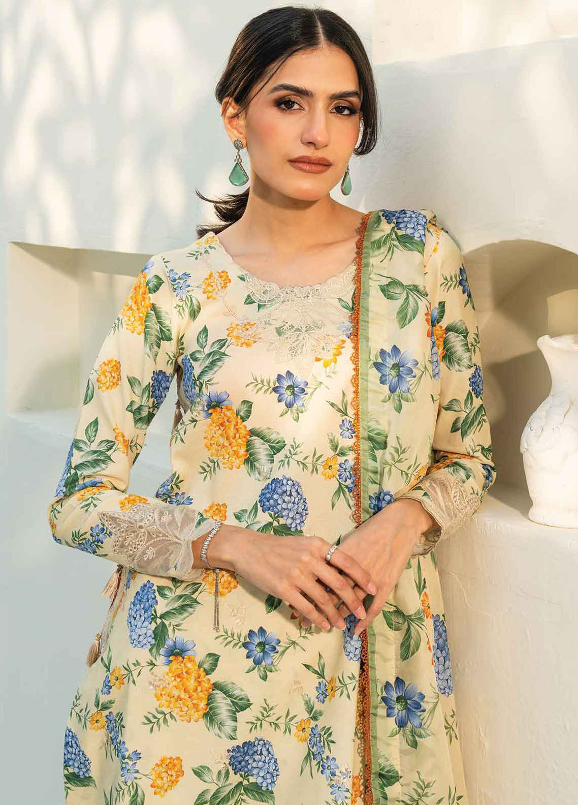 Faiza Faisal Embroidered Lawn Suits Unstitched 3 Piece FFX25P Anais