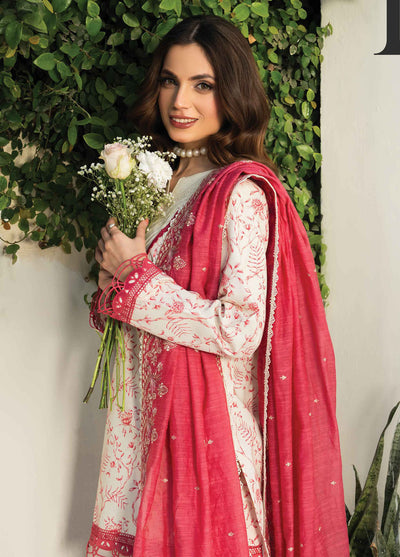 Faiza Faisal Embroidered Lawn Suits Unstitched 3 Piece FFX25P Ines