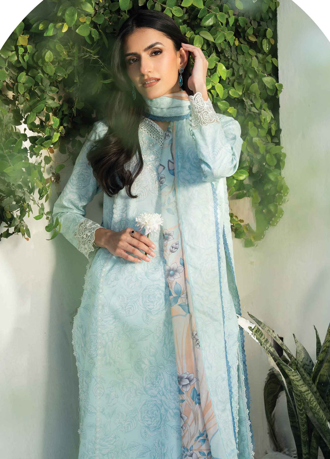 Faiza Faisal Embroidered Lawn Suits Unstitched 3 Piece FFX25P Jose