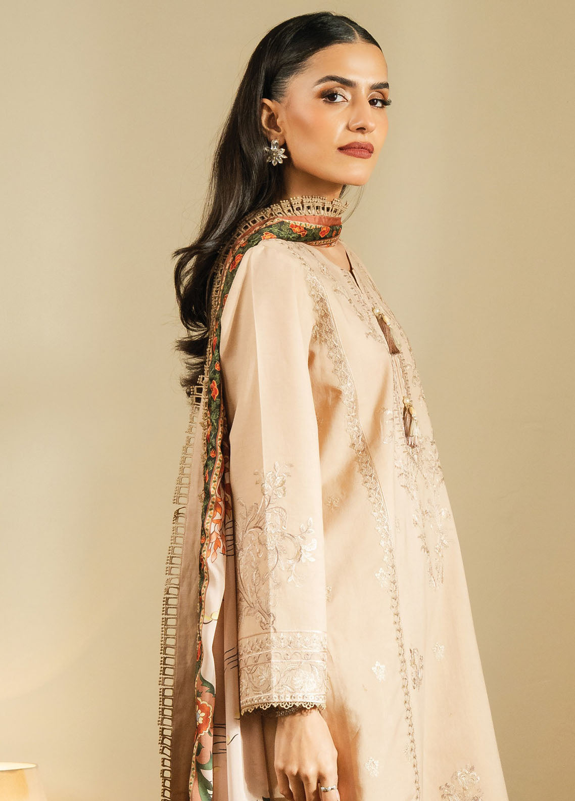 Faiza Faisal Embroidered Lawn Suits Unstitched 3 Piece FFX25SL Baha