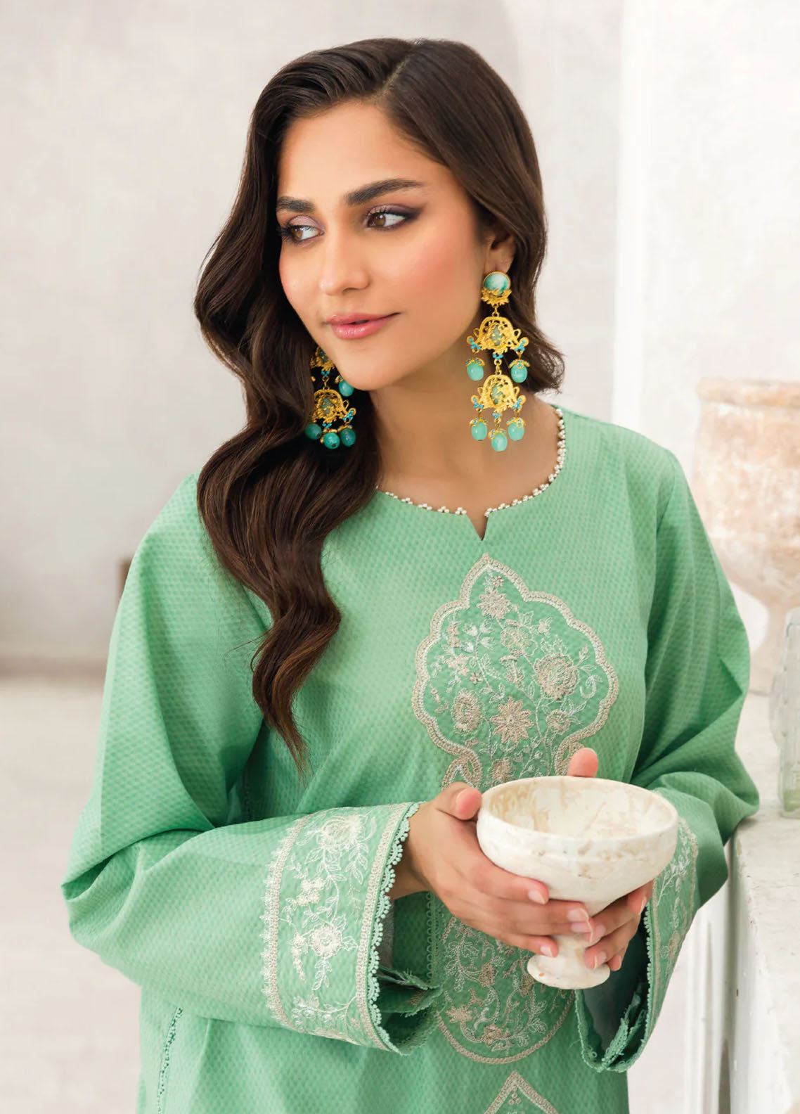 Faiza Faisal Pret Embroidered Lawn 2 Piece Suit Aada