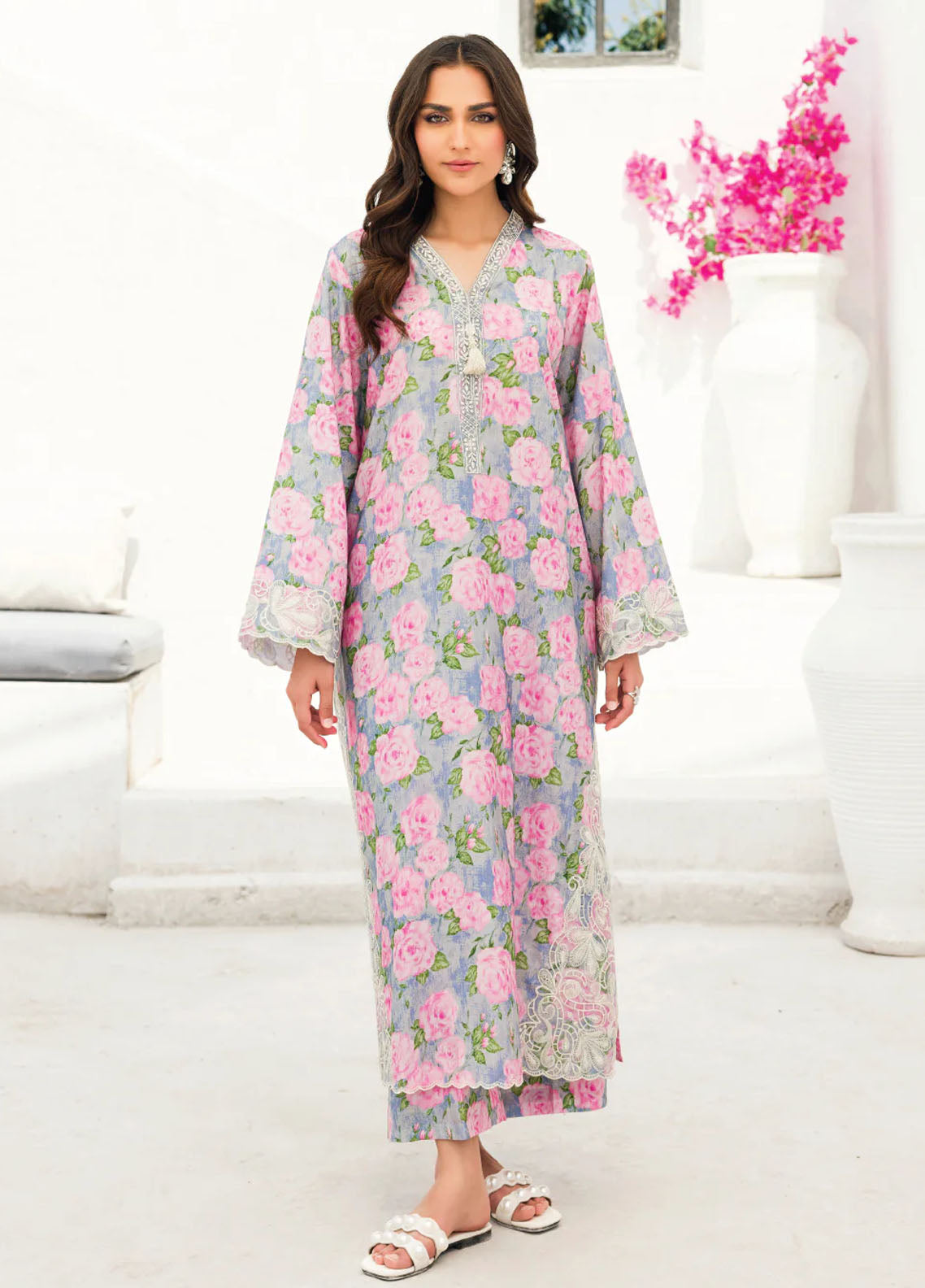 Faiza Faisal Pret Embroidered Silk 2 Piece Suit Omi