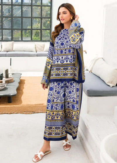 Faiza Faisal Pret Printed Silk 2 Piece Suit Helmi