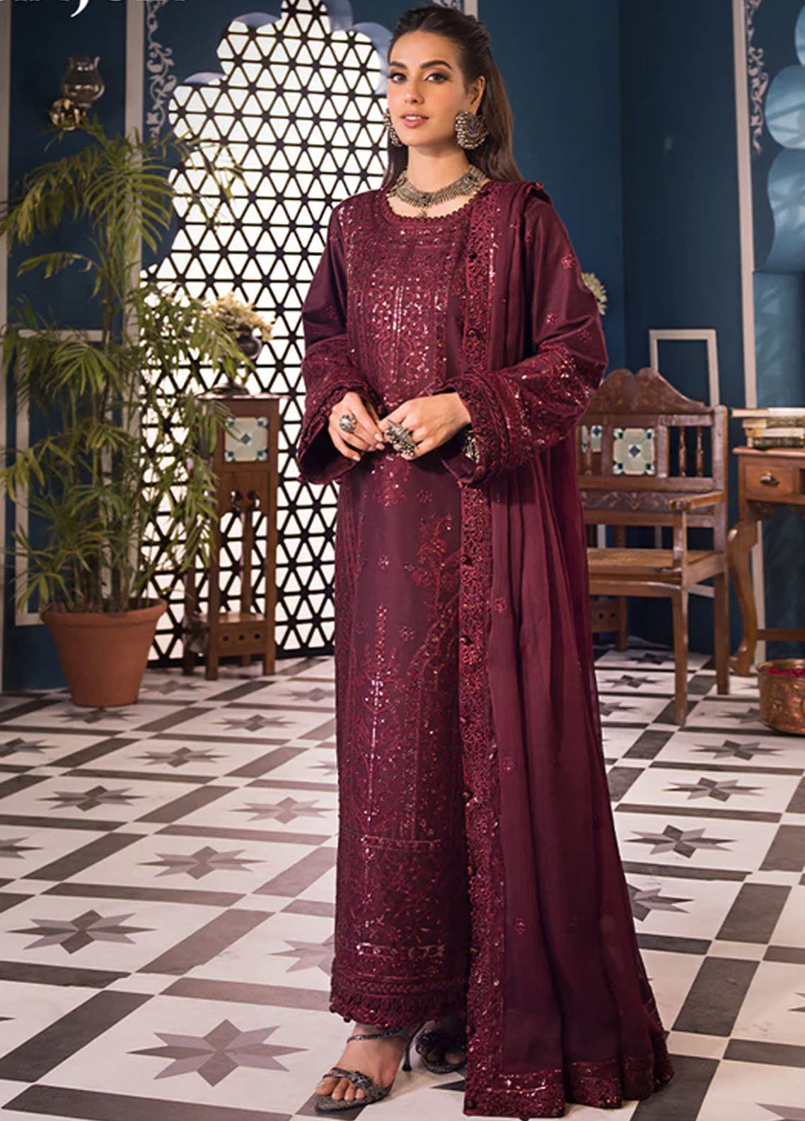 Fasana-e-Ishq By Asim Jofa Eid Luxury Lawn Collection 2024 AJFI-09