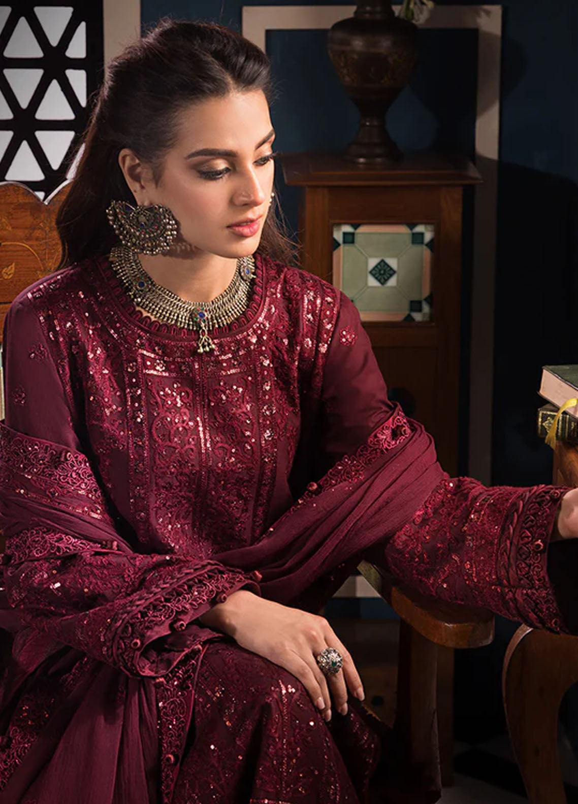 Fasana-e-Ishq By Asim Jofa Eid Luxury Lawn Collection 2024 AJFI-09