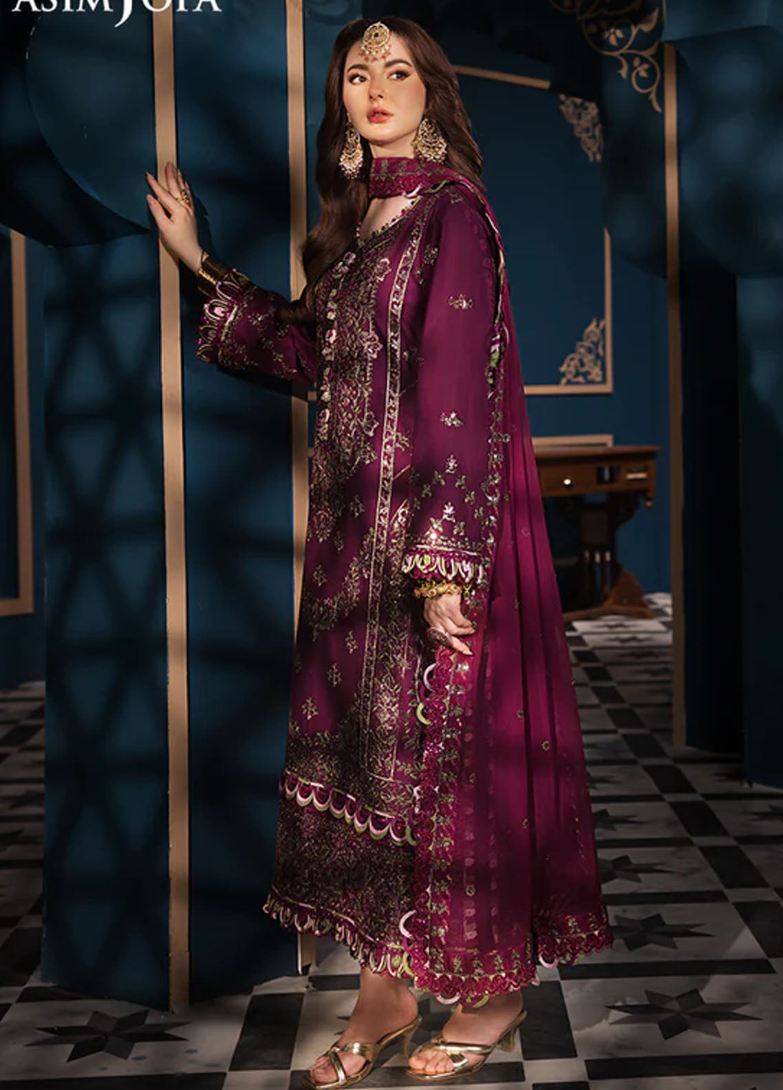 Fasana-e-Ishq By Asim Jofa Eid Luxury Lawn Collection 2024 AJFI-11