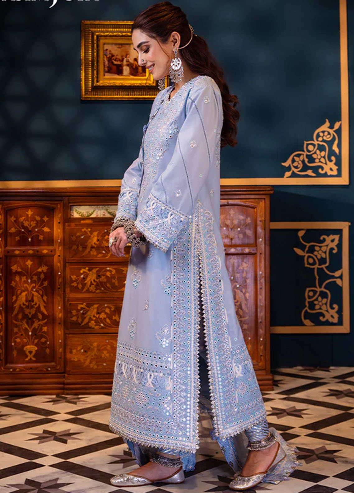 Fasana-e-Ishq By Asim Jofa Eid Luxury Lawn Collection 2024 AJFI-12