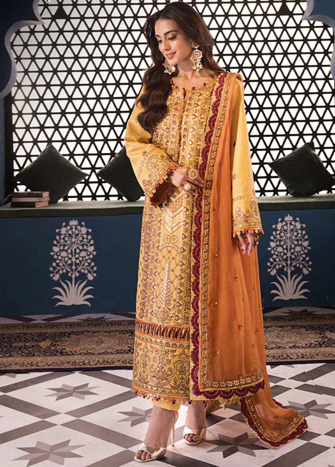 Fasana-e-Ishq By Asim Jofa Eid Luxury Lawn Collection 2024 AJFI-19