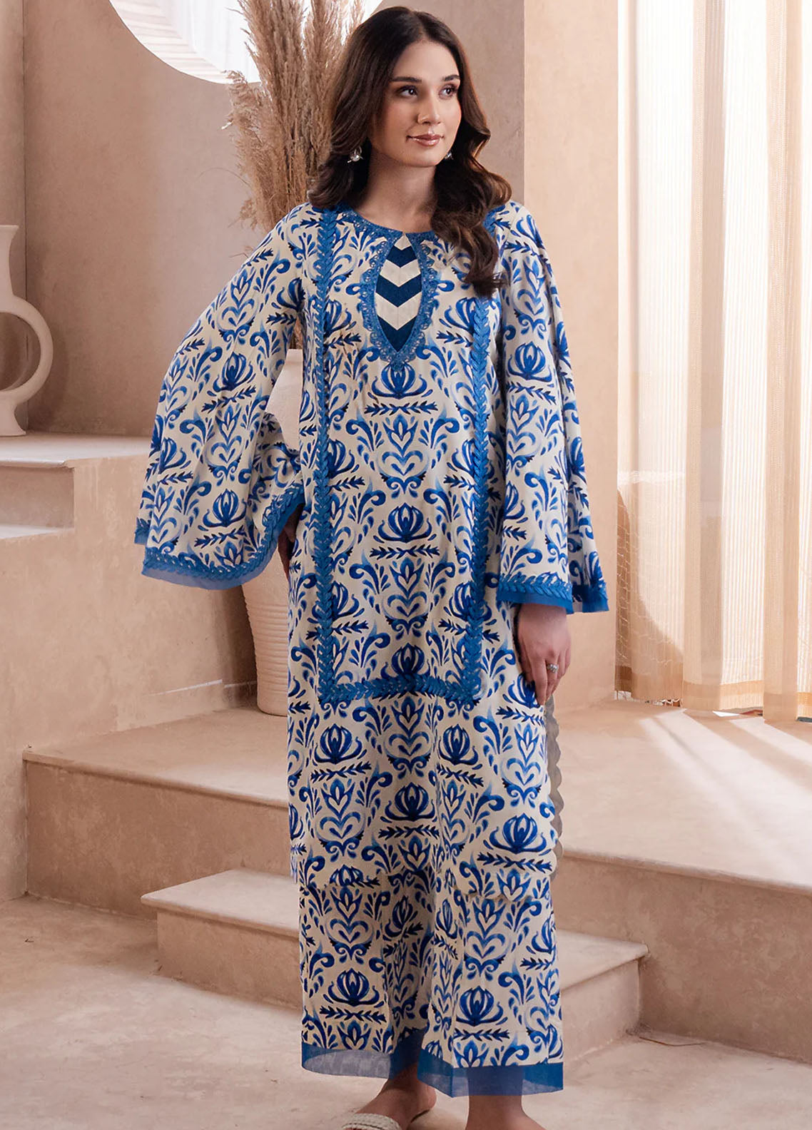 Fiore By Meerak Printed Linen Suit Unstitched 2 Piece MRK24FL Chime - Fall Collection