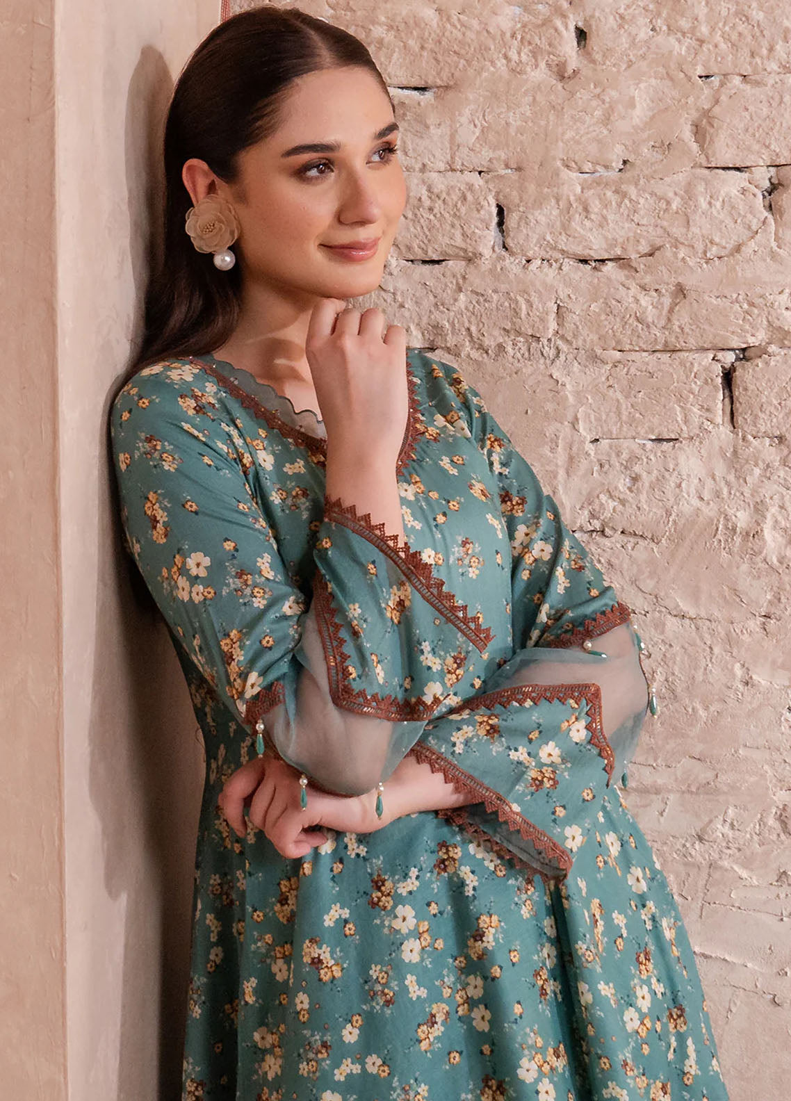 Fiore By Meerak Printed Linen Suit Unstitched 2 Piece MRK24FL Elma - Fall Collection