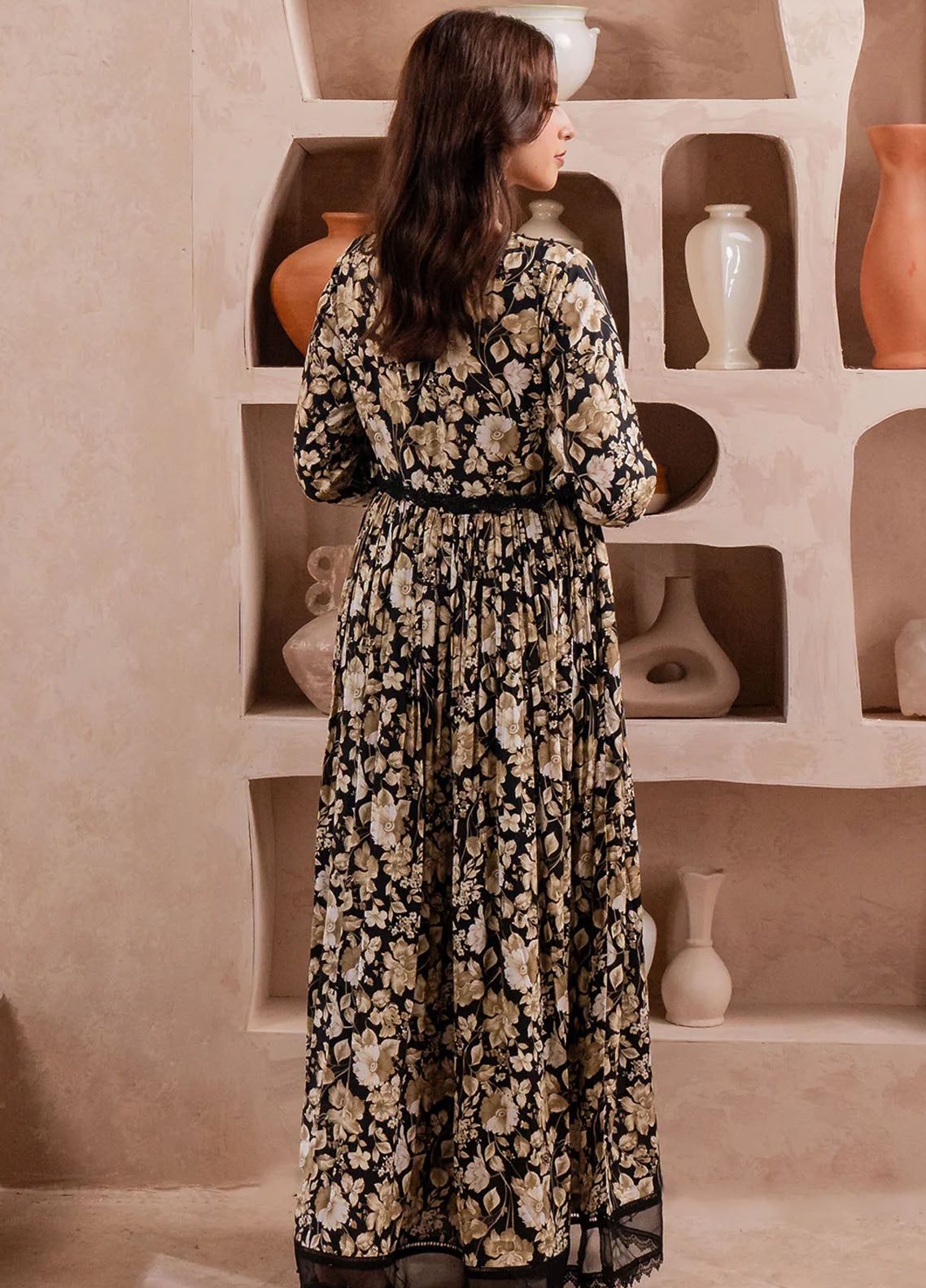 Fiore By Meerak Printed Linen Suit Unstitched 2 Piece MRK24FL Onyx - Fall Collection