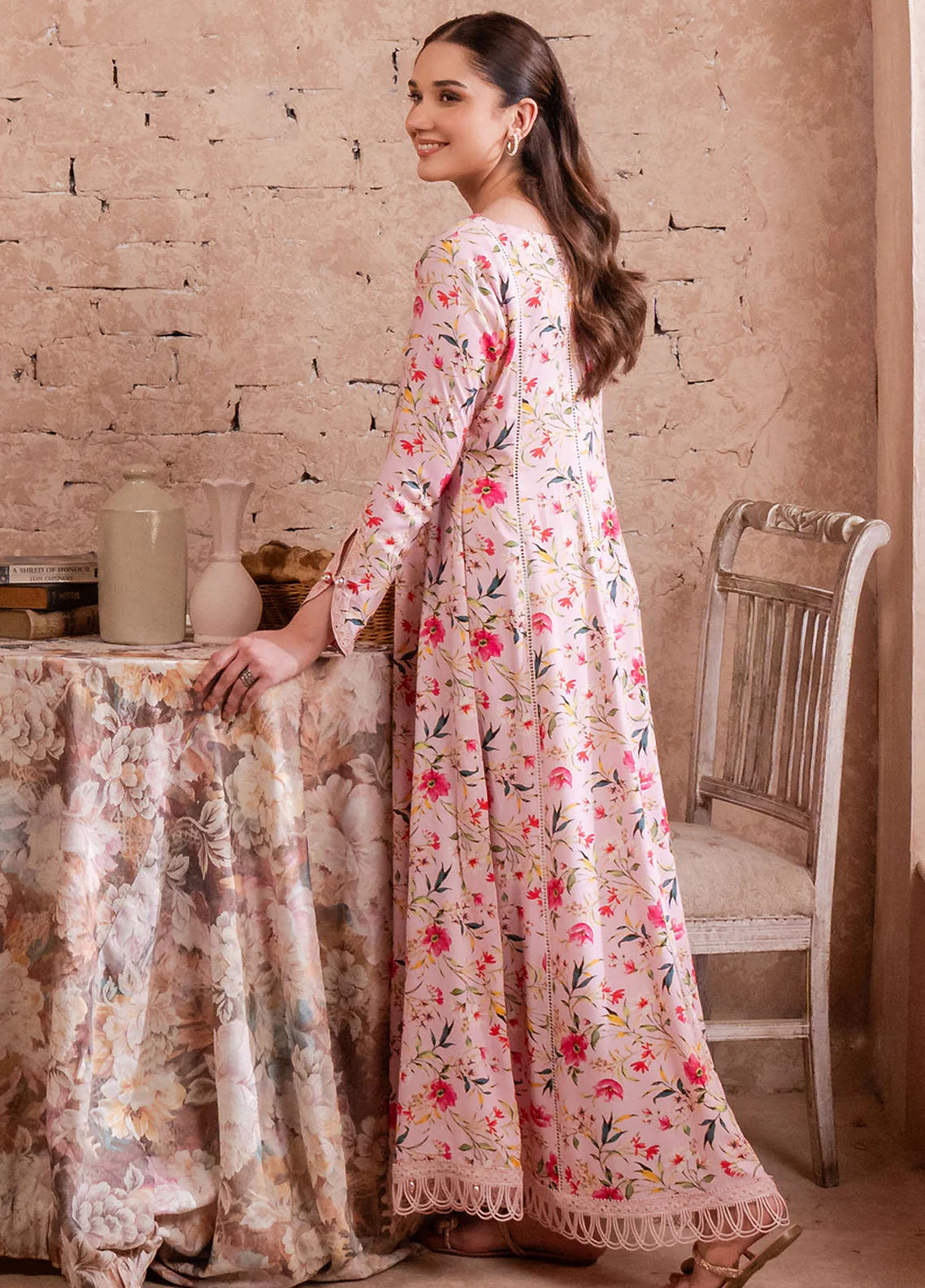 Fiore By Meerak Printed Linen Suit Unstitched 2 Piece MRK24FL Wisp - Fall Collection