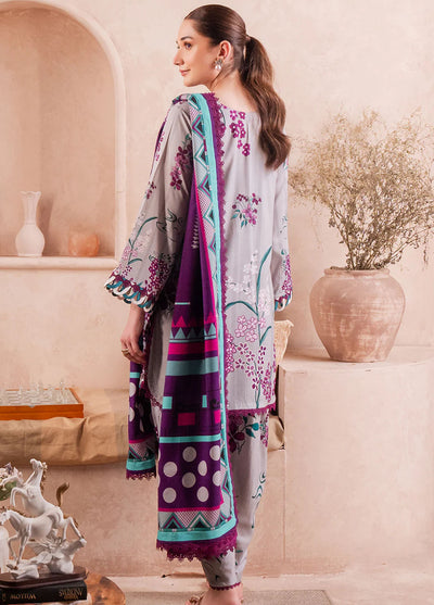 Fiore By Meerak Printed Linen Suit Unstitched 3 Piece MRK24FL Dove - Fall Collection