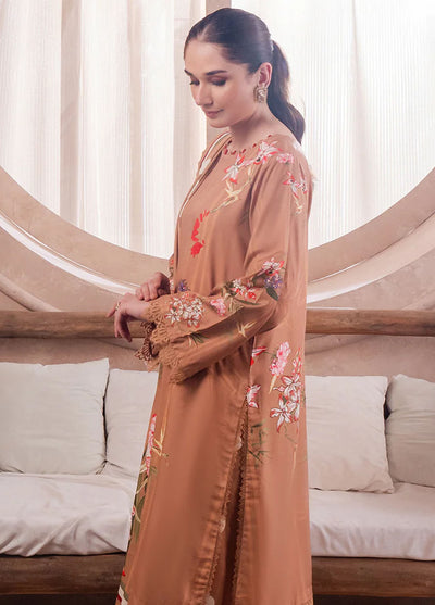 Fiore By Meerak Printed Linen Suit Unstitched 3 Piece MRK24FL Dune - Fall Collection