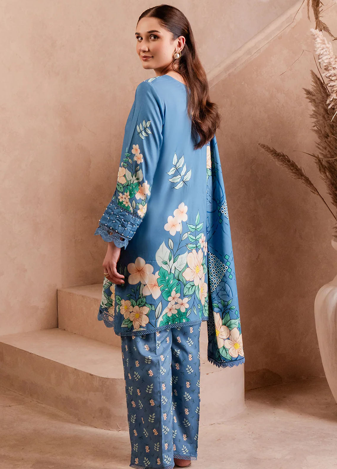 Fiore By Meerak Printed Linen Suit Unstitched 3 Piece MRK24FL Ethereal - Fall Collection