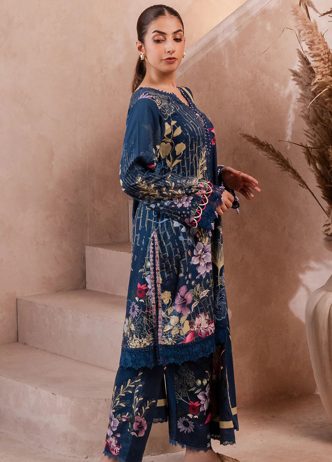 Fiore By Meerak Printed Linen Suit Unstitched 3 Piece MRK24FL Flow - Fall Collection