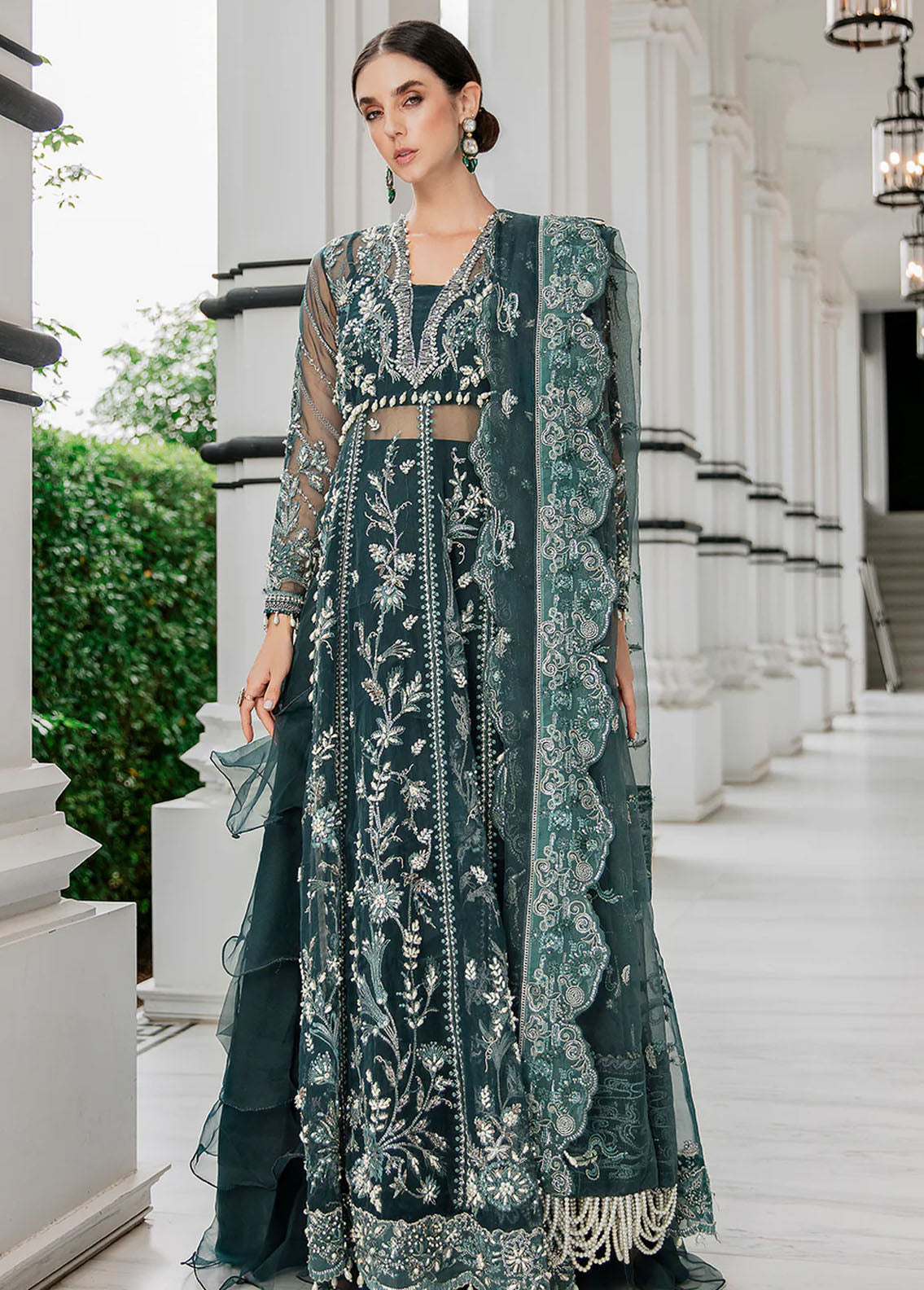 Saad Shaikh Pret Embroidered Organza 3 Piece Suit Zink Lisya