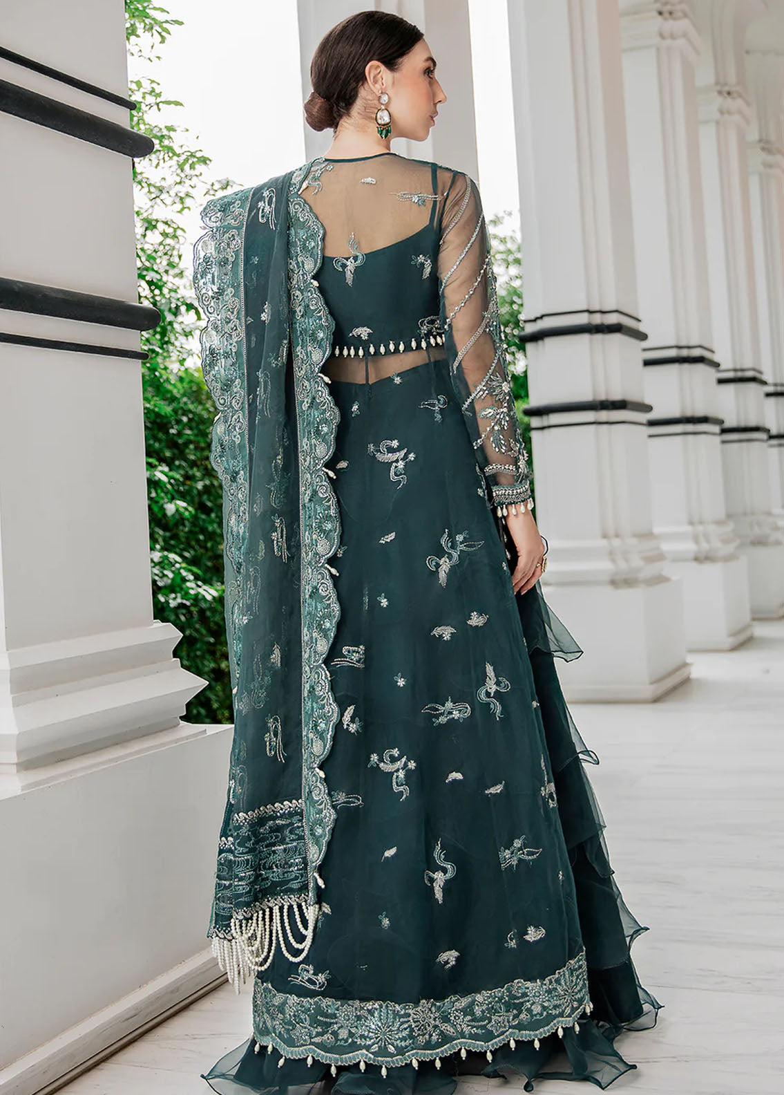 Saad Shaikh Pret Embroidered Organza 3 Piece Suit Zink Lisya