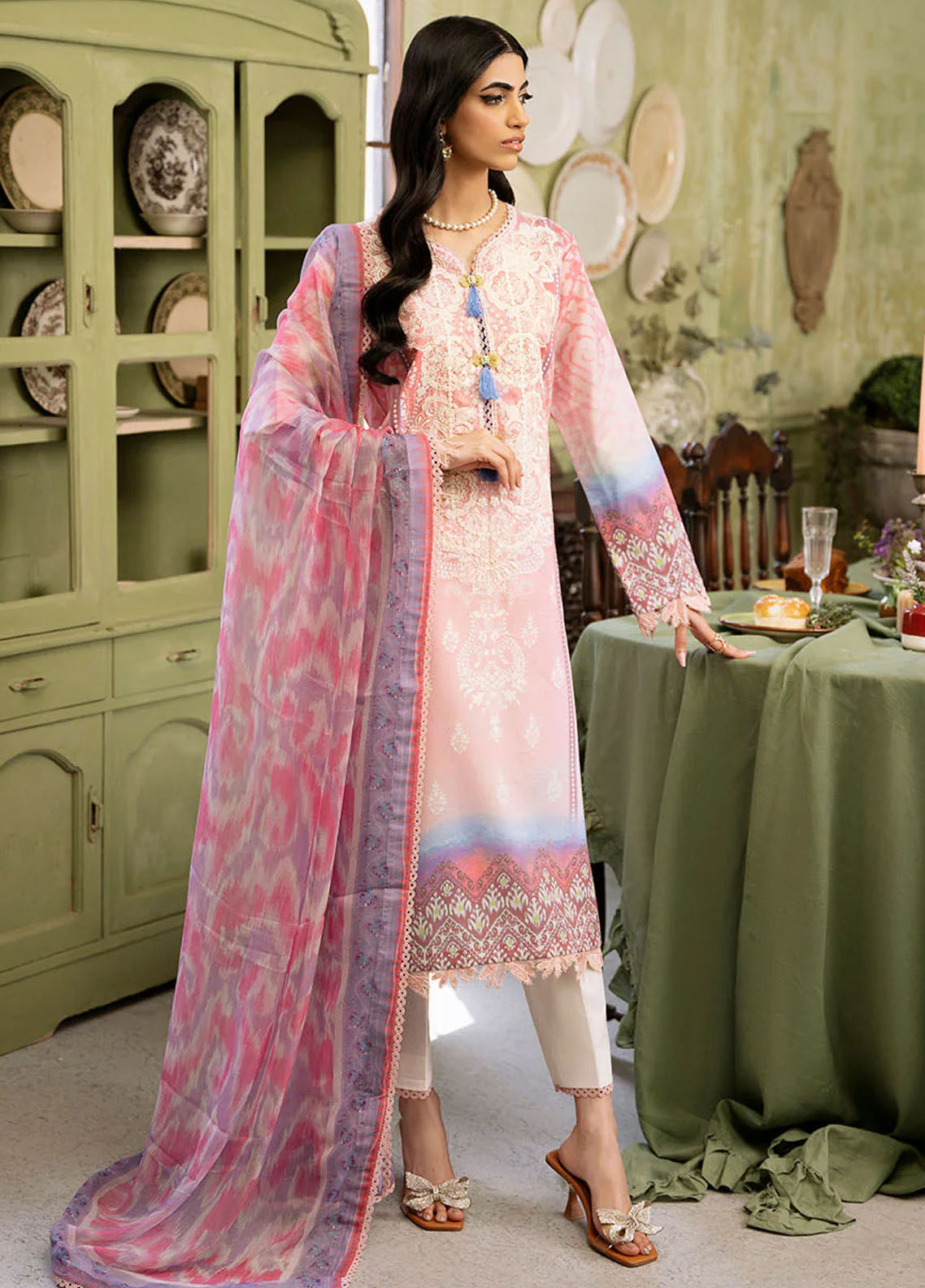 Flora by Roheenaz Unstitched Printed Lawn Collection 2024 RNP-01A Amara