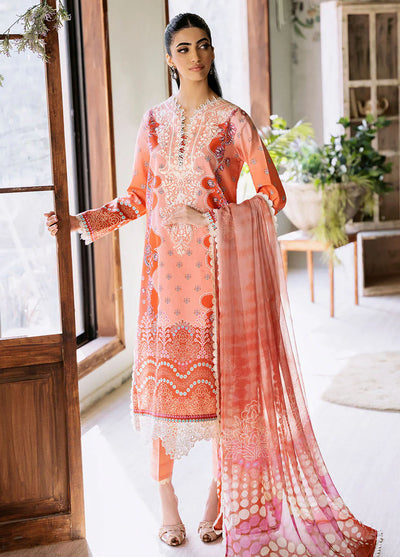 Flora by Roheenaz Unstitched Printed Lawn Collection 2024 RNP-04B Serenade