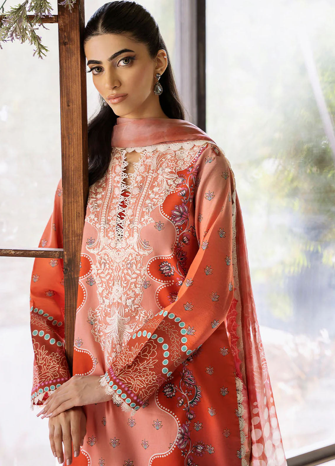 Flora by Roheenaz Unstitched Printed Lawn Collection 2024 RNP-04B Serenade